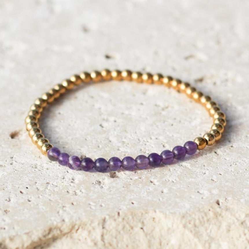 Amethyst Gemstone Bracelet - February Birthstone
