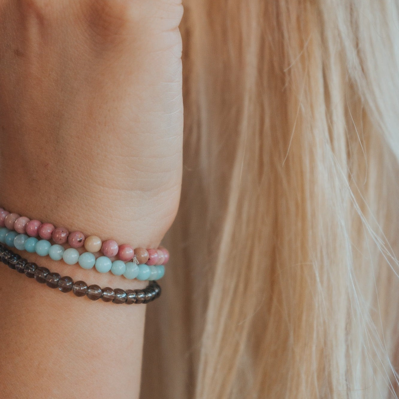Self Love Gemstone Bracelet Stack