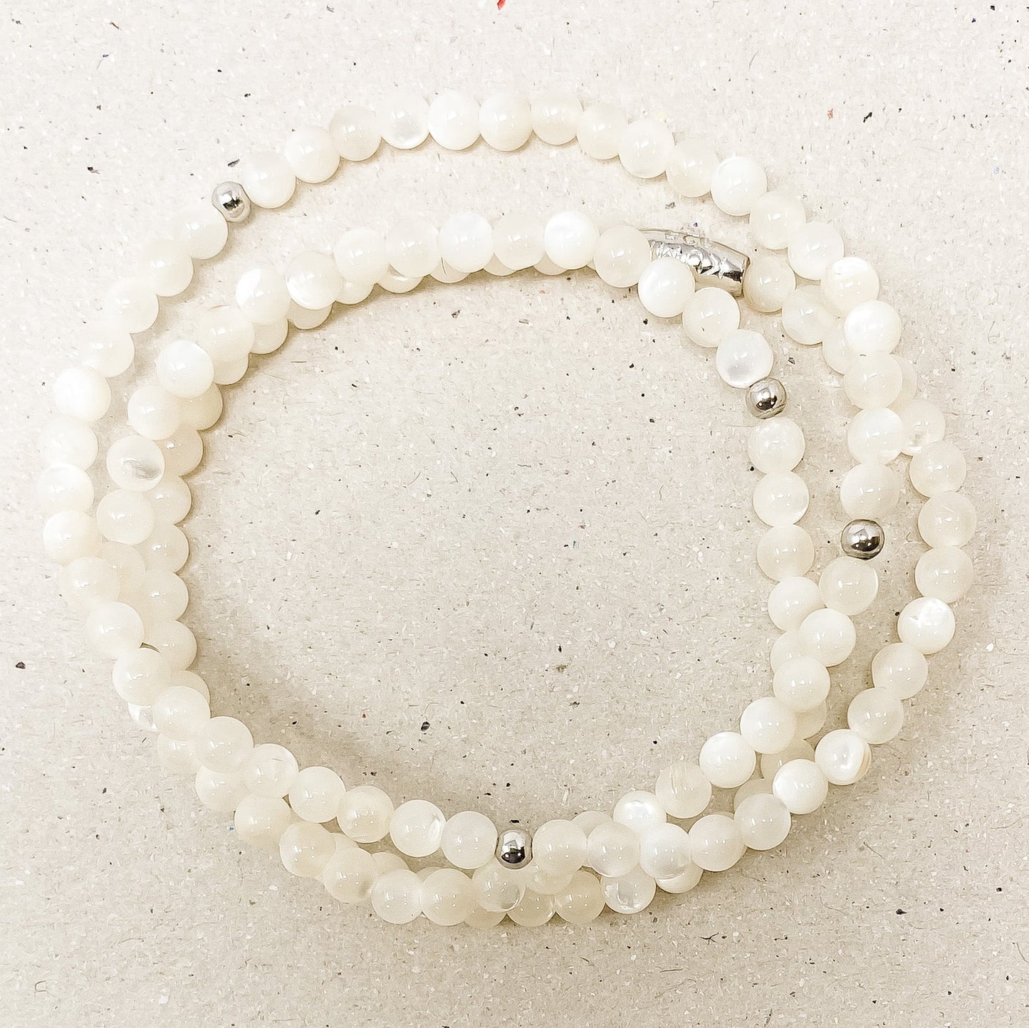 Pearlescent Jasper Gemstone Wrap Bracelet