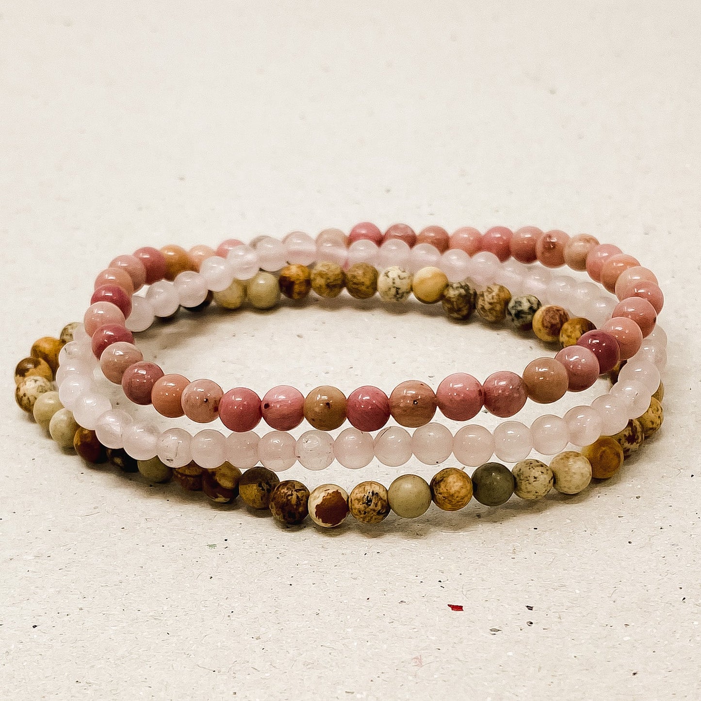 Love & Friendship Gemstone Bracelet Stack