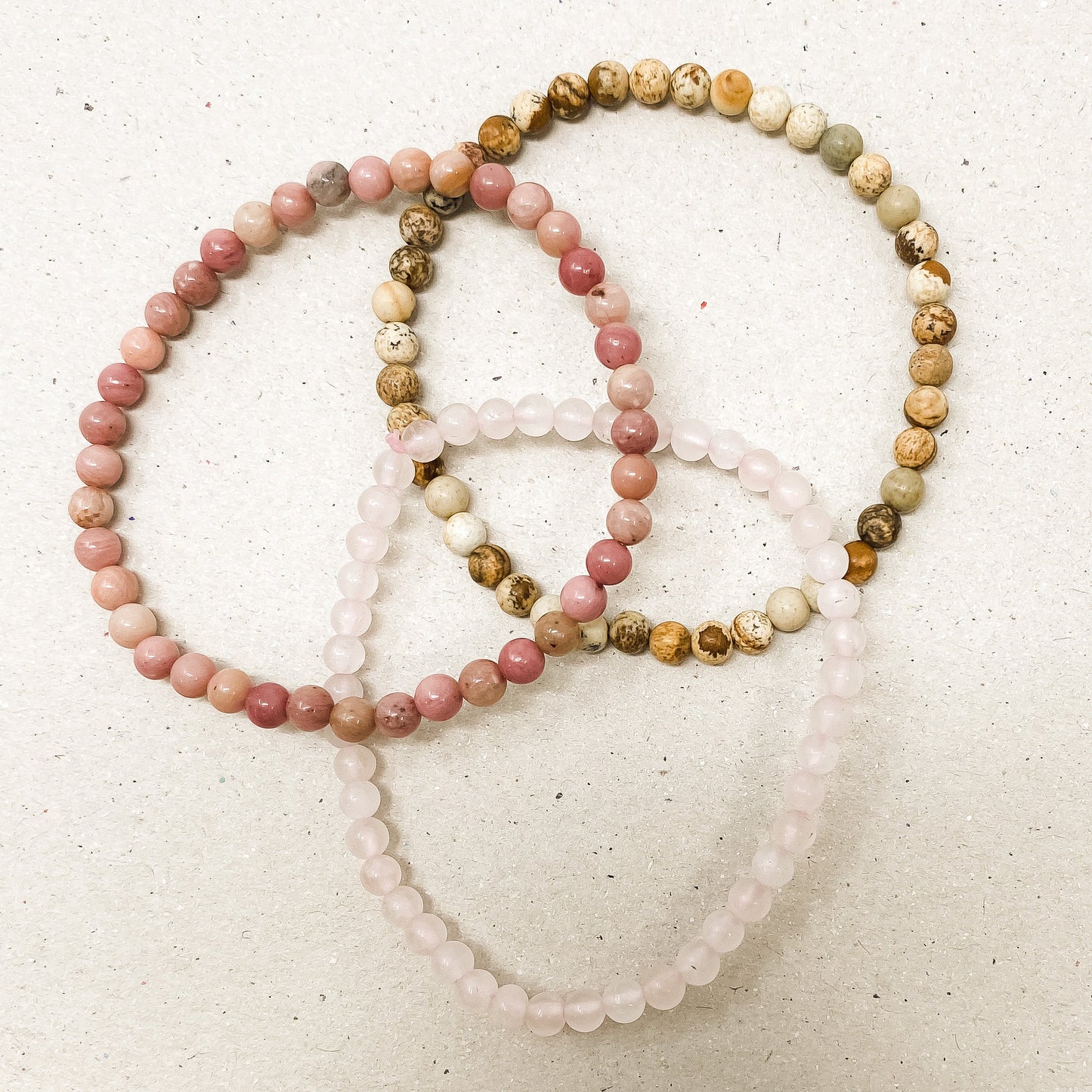 Love & Friendship Gemstone Bracelet Stack