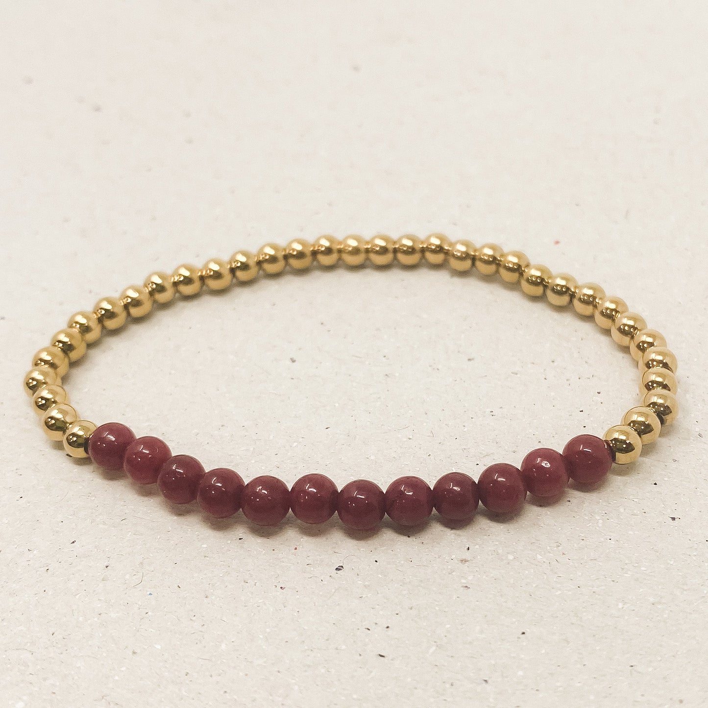 Ruby Red Jade Gemstone Bracelet - July Birthstone