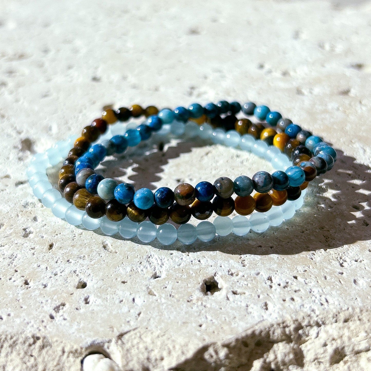 Soothing & Connection Gemstone Bracelet Stack