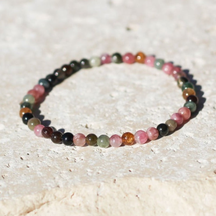 Rainbow Tourmaline Gemstone Bracelet
