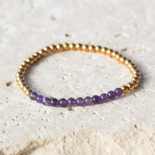 Amethyst Gemstone Bracelet - February Birthstone