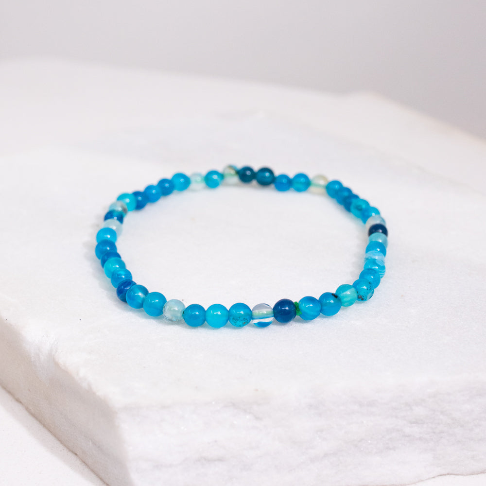 Blue Lace Agate Gemstone Bracelet
