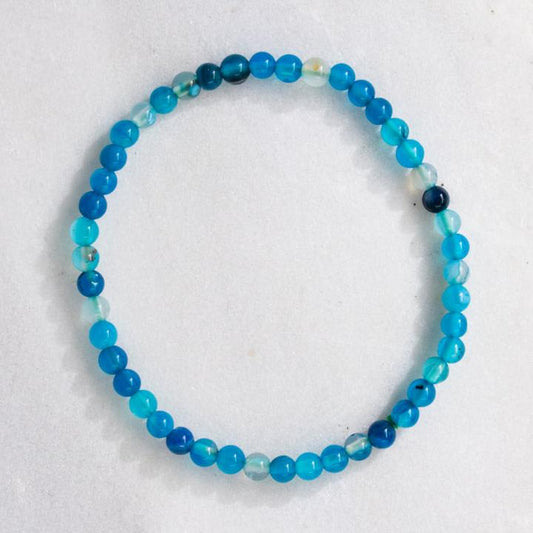 Blue Lace Agate Gemstone Bracelet