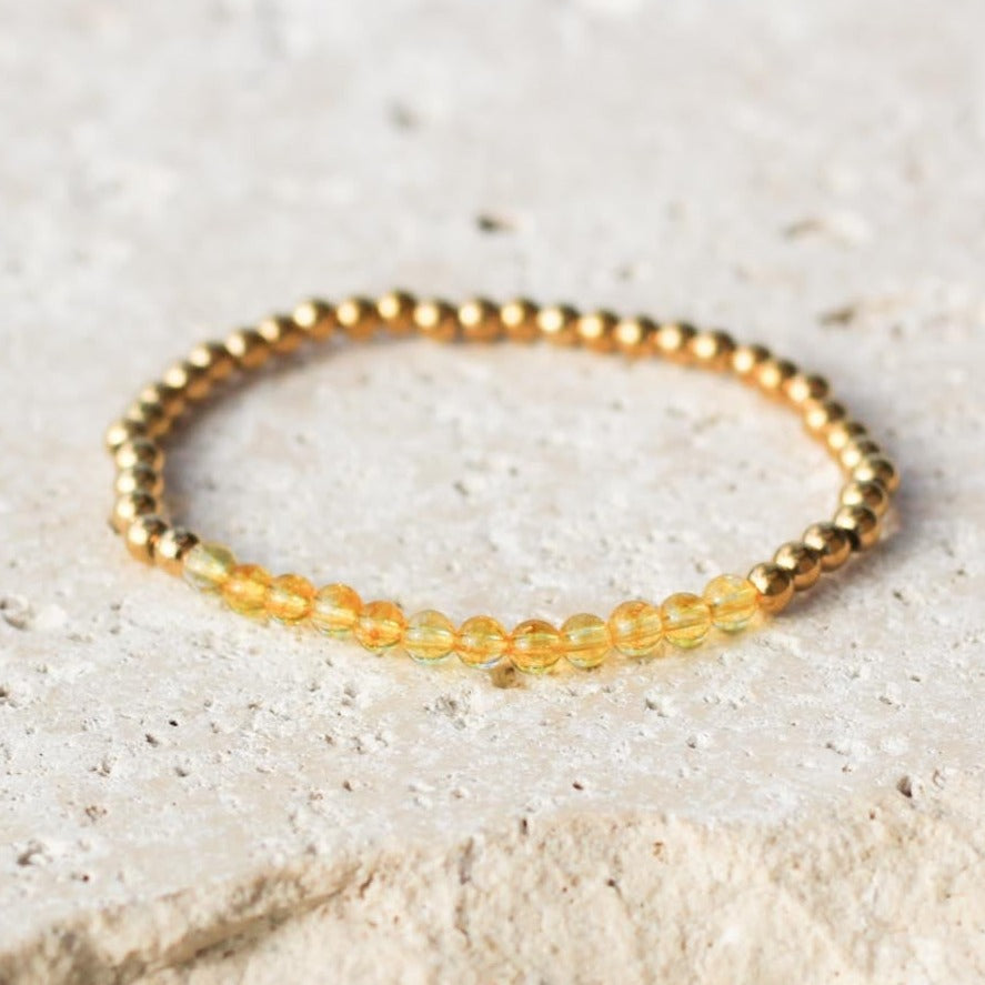 Citrine Gemstone Bracelet - November Birthstone
