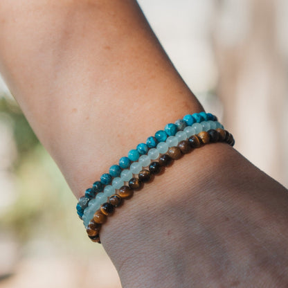 Connection & Dream Gemstone Bracelet Stack