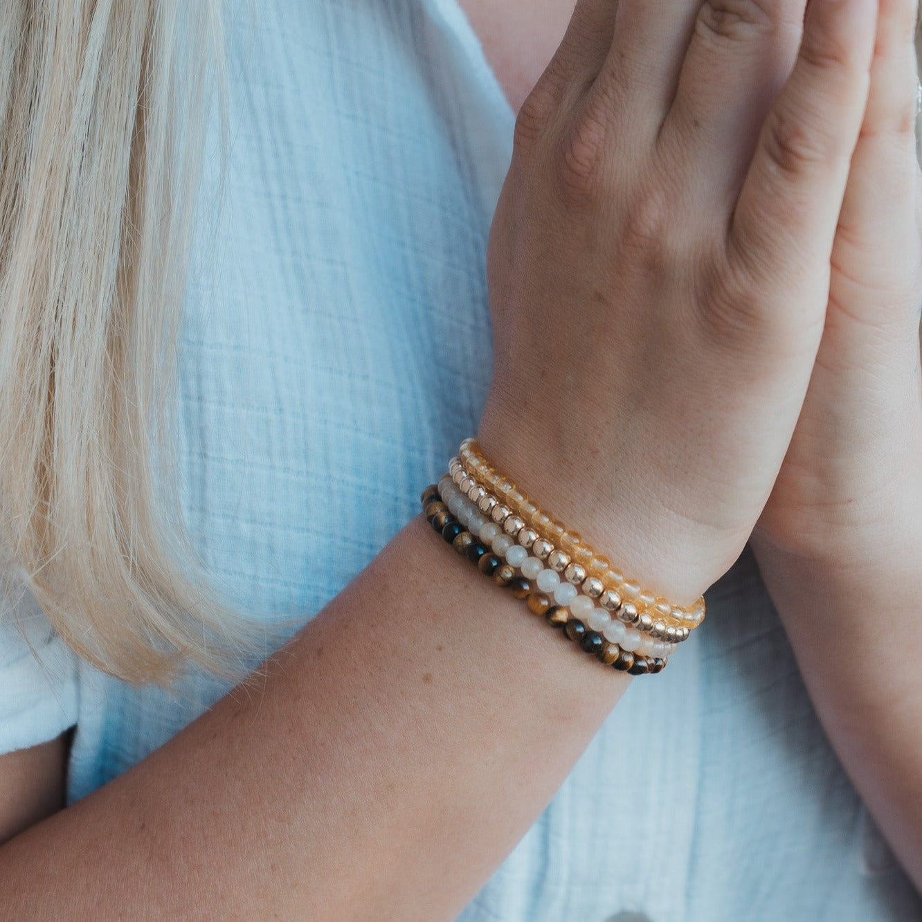 Peace & Harmony Gemstone Bracelet Stack