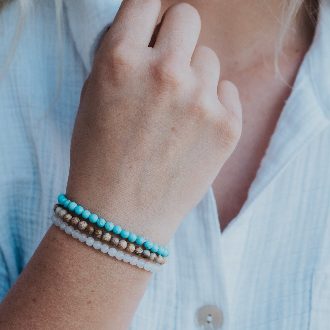 Soothing & Connection Gemstone Bracelet Stack
