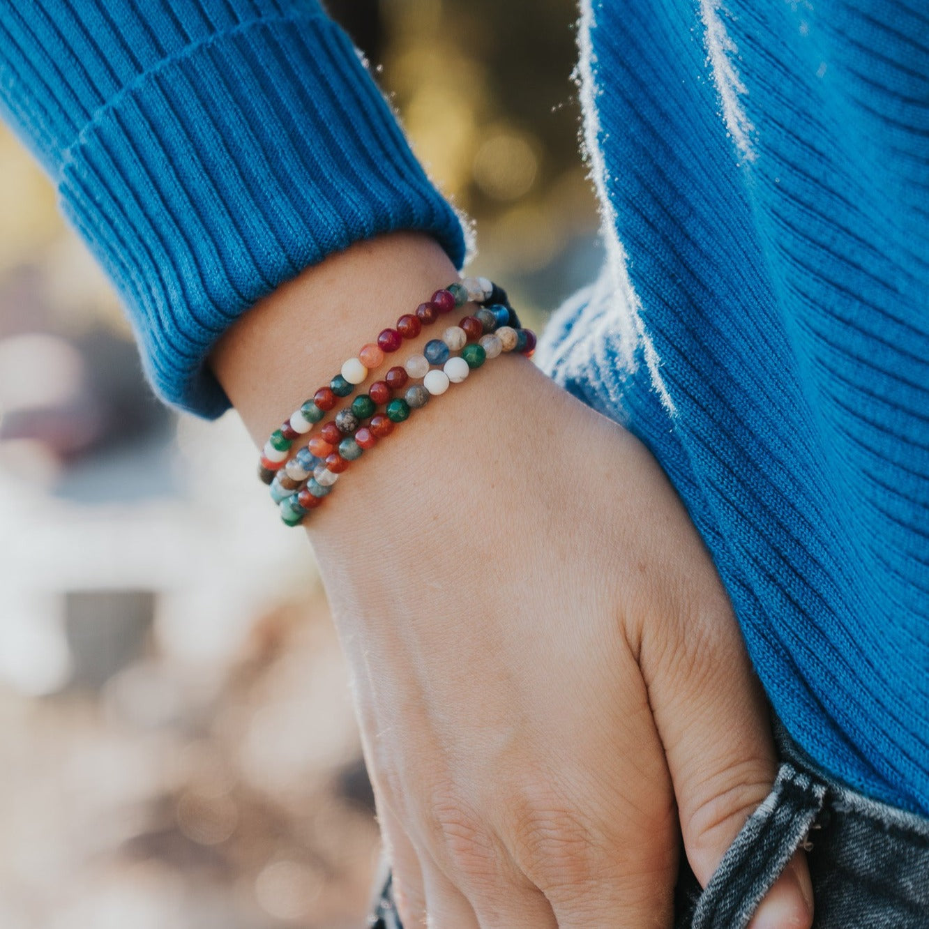 Colorful Mermaid Diffuser Wrap Bracelet