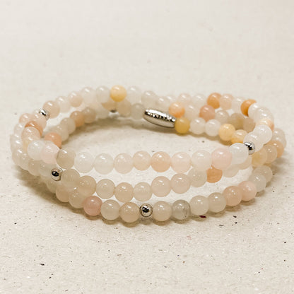 Pink Aventurine Gemstone Wrap Bracelet