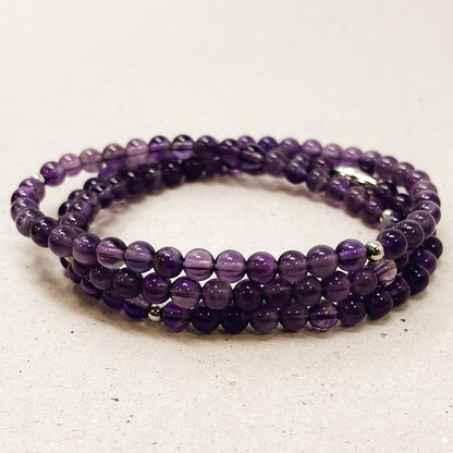 Amethyst Gemstone Wrap Bracelet