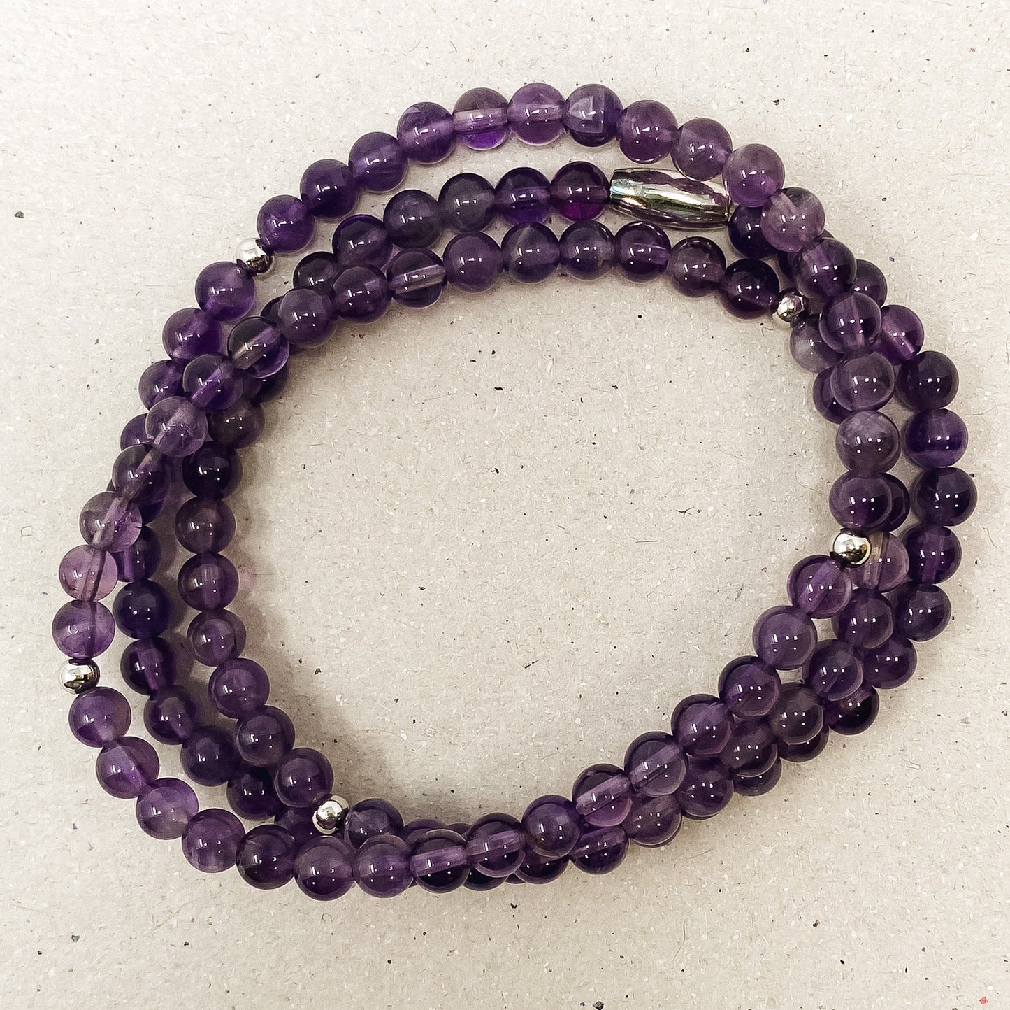 Amethyst Gemstone Wrap Bracelet