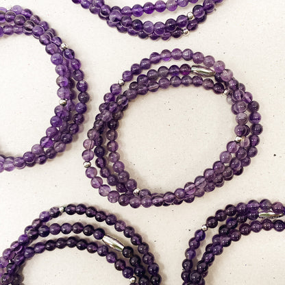 Amethyst Gemstone Wrap Bracelet