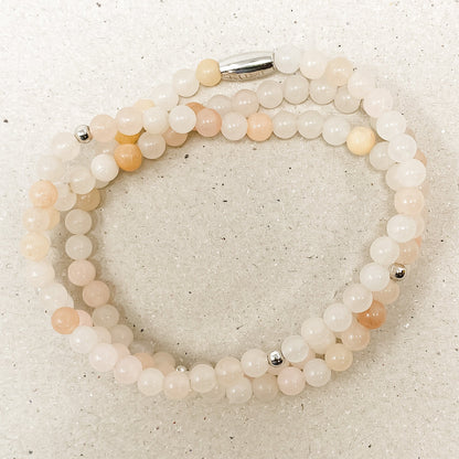 Pink Aventurine Gemstone Wrap Bracelet