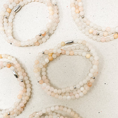 Pink Aventurine Gemstone Wrap Bracelet