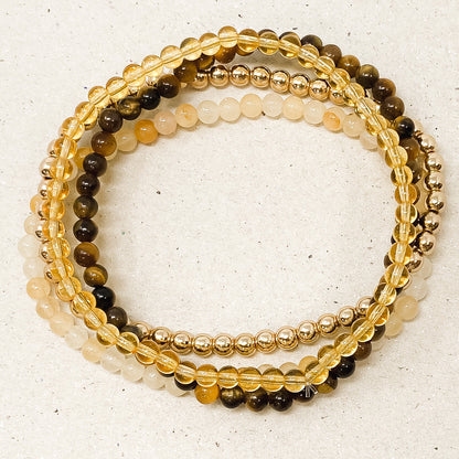 Peace & Harmony Gemstone Bracelet Stack