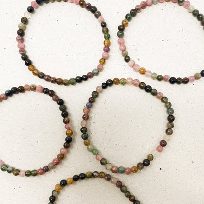 Rainbow Tourmaline Gemstone Bracelet