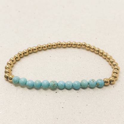 Turquoise Gemstone Bracelet - December Birthstone