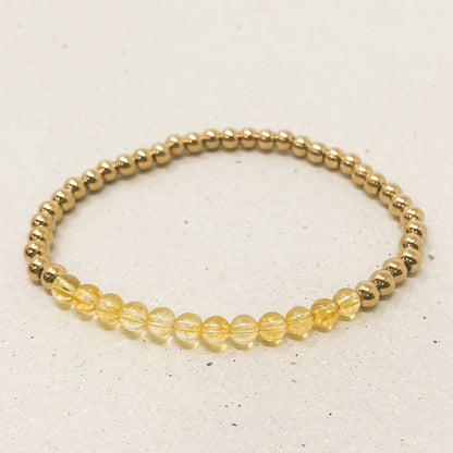 Citrine Gemstone Bracelet - November Birthstone