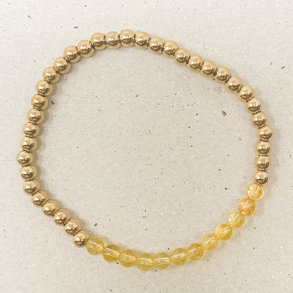 Citrine Gemstone Bracelet - November Birthstone