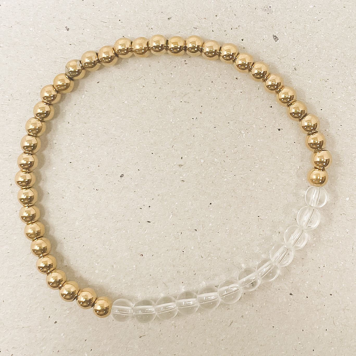 Clear Quartz Gemstone Bracelet - April Birthstone