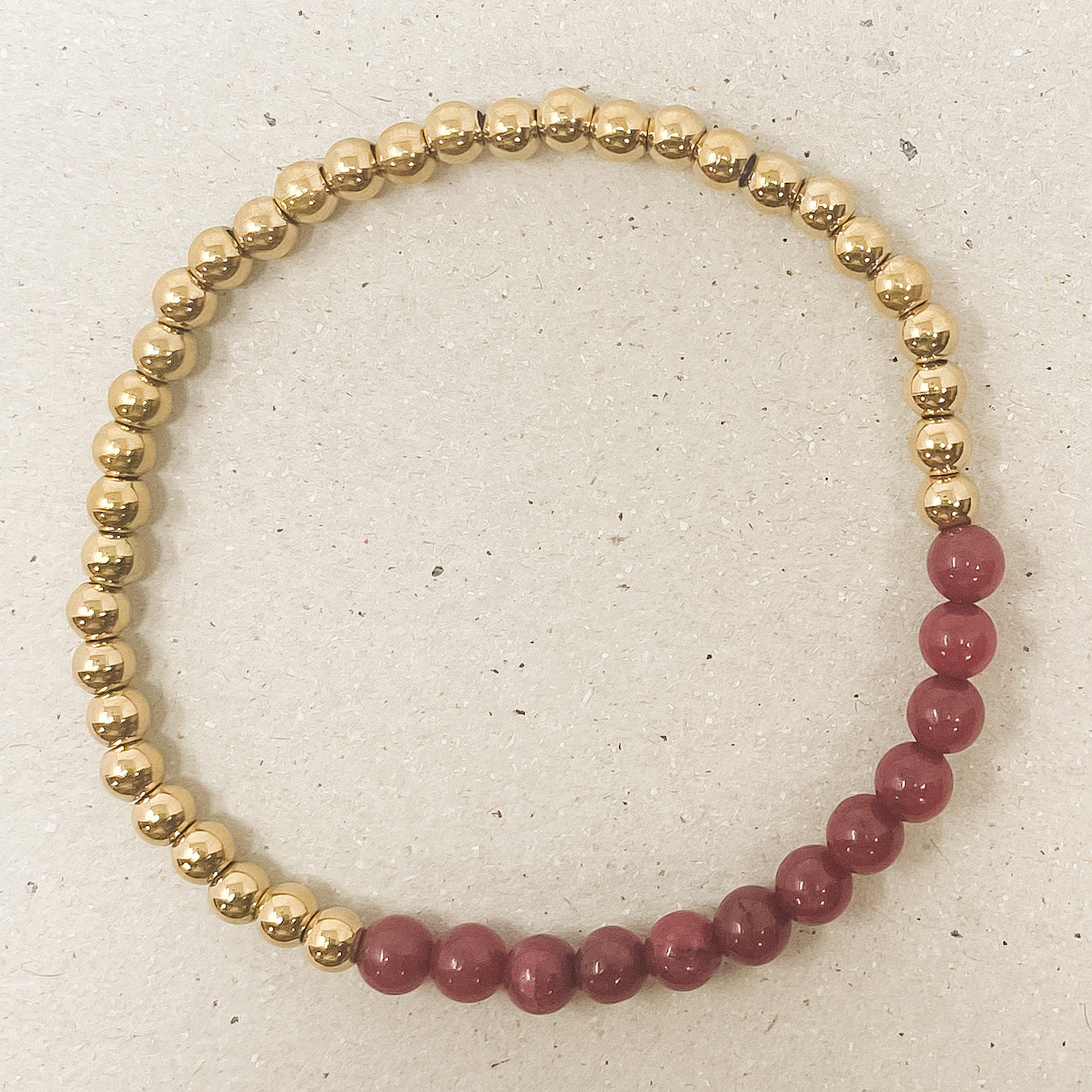 Ruby Red Jade Gemstone Bracelet - July Birthstone