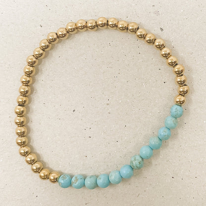 Turquoise Gemstone Bracelet - December Birthstone