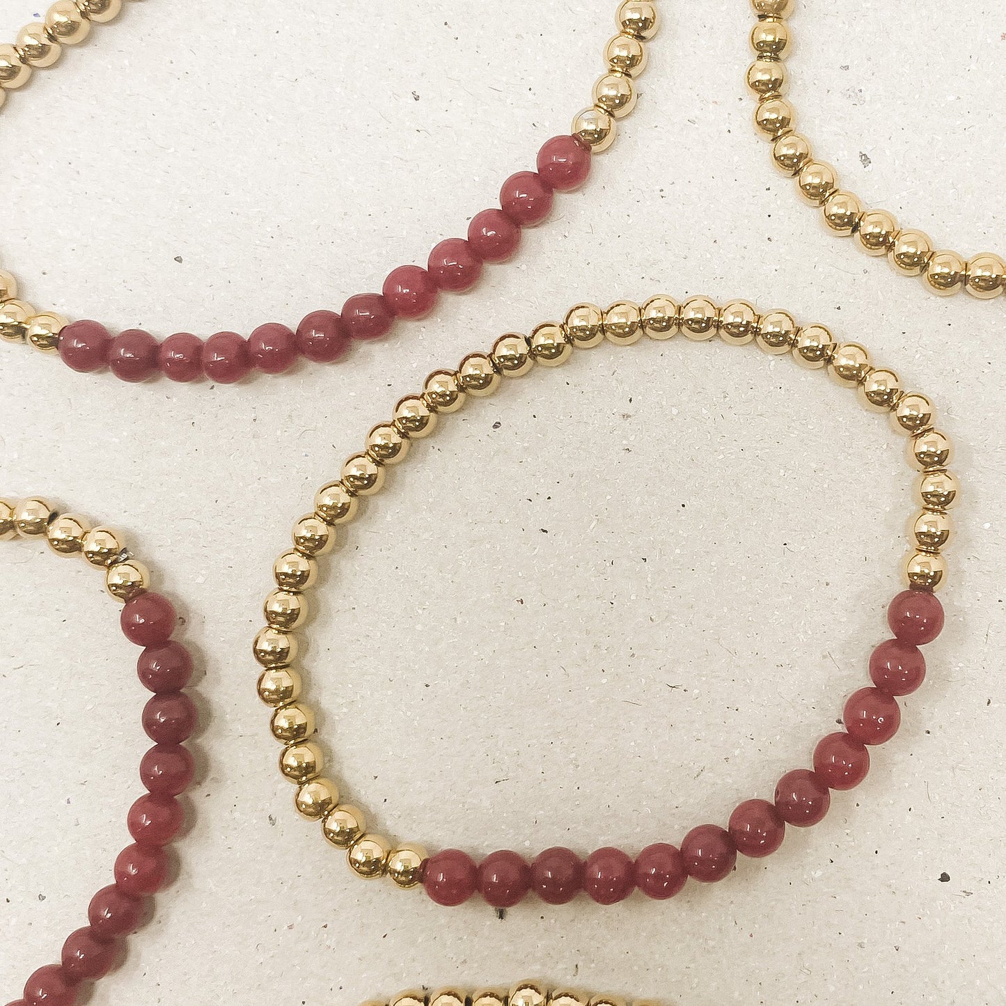 Ruby Red Jade Gemstone Bracelet - July Birthstone