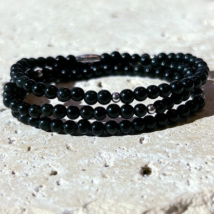 Onyx Gemstone Wrap Bracelet