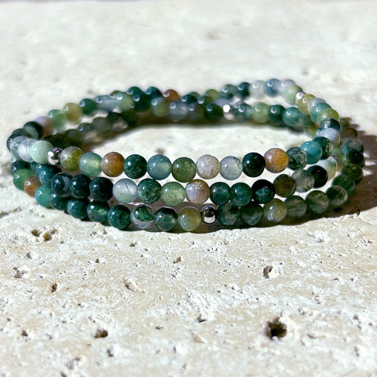Indian Agate Gemstone Wrap Bracelet