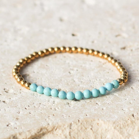 Turquoise Gemstone Bracelet - December Birthstone